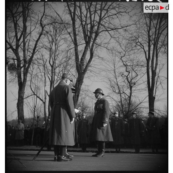 Plan général des récipiendaires lors de la cérémonie militaire.