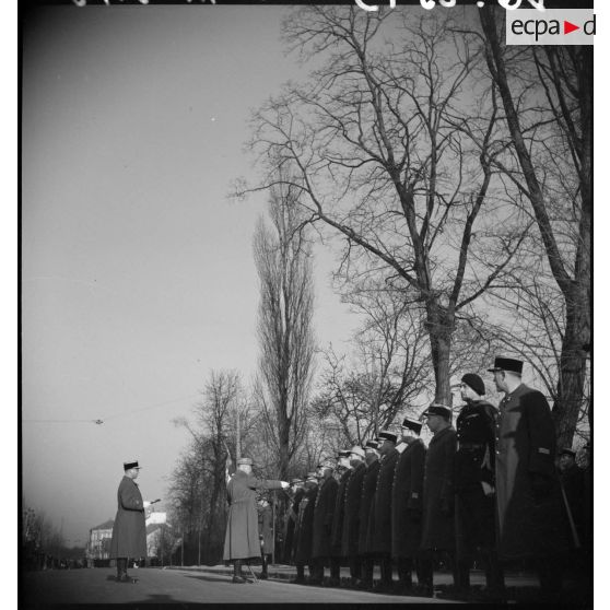 Plan général des récipiendaires lors de la cérémonie militaire.