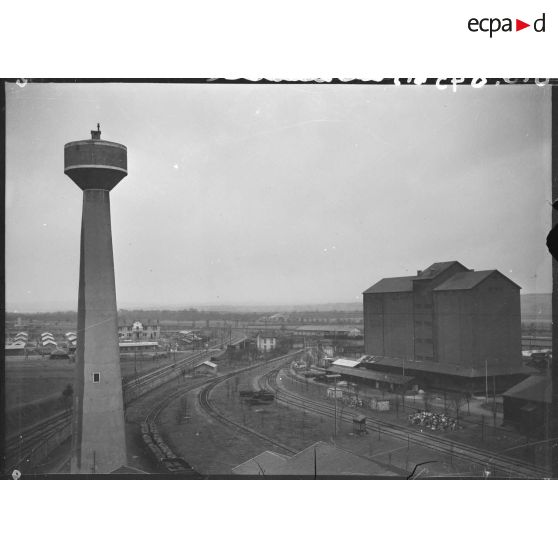 Plan général des extérieurs de l'usine de chaussures militaires à Mantes-la-Jolie.