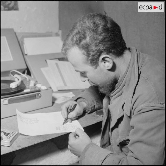 Moment de détente au 7e bataillon de chasseurs alpins (BCA).