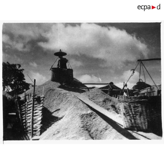 Une rizerie de Cholon. [description provisoire]