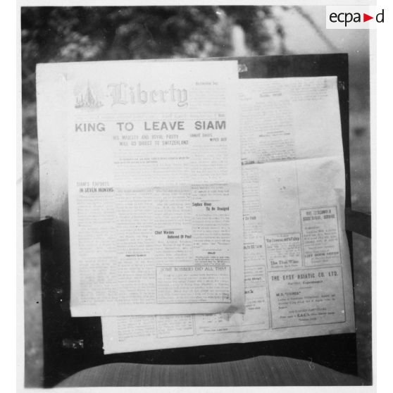 Une reprodcution traduite en anglais du journal siamois "Liberty". [description provisoire]