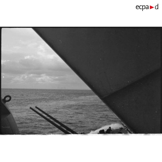 La mer vue depuis le Scharnhorst.