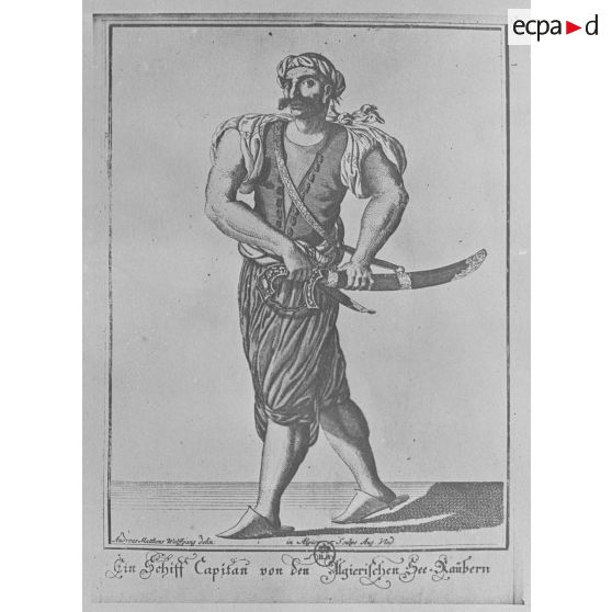 Alger. Musée colonial militaire Franchet d'Espéray. Gravure.