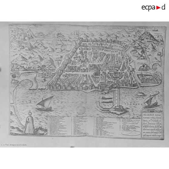 Alger. Musée colonial militaire Franchet d'Espéray. Gravure.