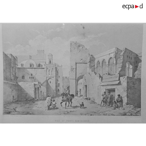 Alger. Musée colonial militaire Franchet d'Espéray. Gravure.