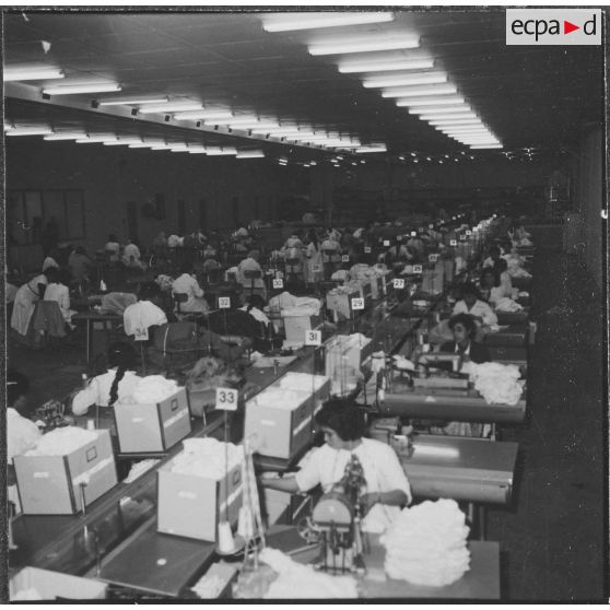 Relizane. Bonneterie d'Oued-Zina. La salle principale.