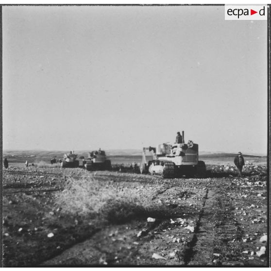 Ouled Zid. Les bulldozers de la Défense et Restauration des sols (DRS) en plein travail.