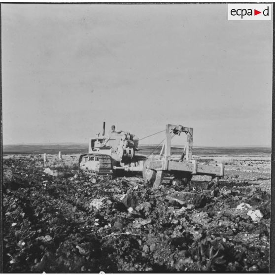 Ouled Zid. Les bulldozers de la Défense et Restauration des sols (DRS) en plein travail.