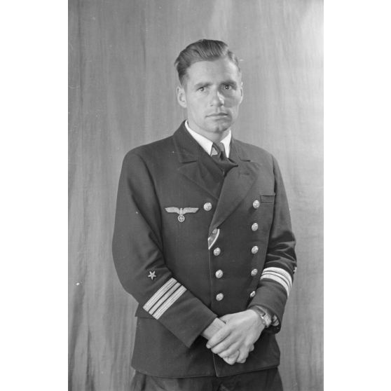Portrait de Walter Flachsenberg commandant du sous-marin U-boot U-71.