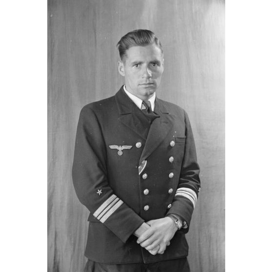 Portrait de Walter Flachsenberg commandant du sous-marin U-boot U-71.