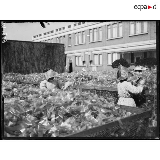L'atelier de séchage des films de l'usine Pathé de Joinville-le-Pont. [légende d'origine]