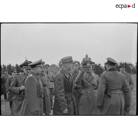 Le ministre Fritz Todt en visite sur la Ligne Siegfried.