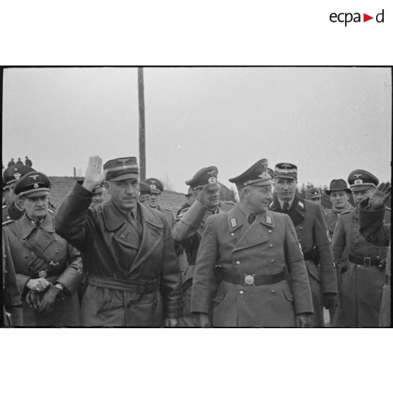 Le ministre Fritz Todt en visite sur la Ligne Siegfried.