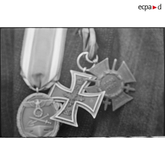 Décorations d'un vétéran allemand de la Grande Guerre.