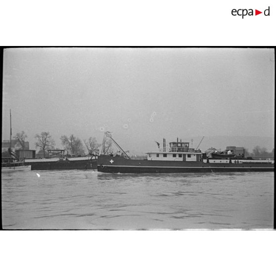 Le Rhin est sorti de son lit, la ville de Koblenz (Coblence) est inondée.