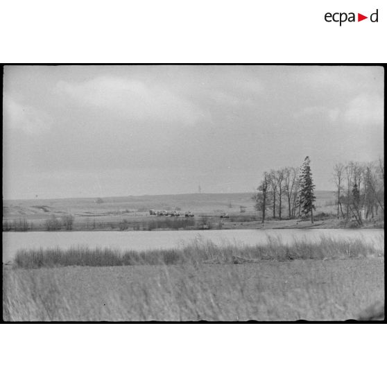 Paysage qui s'offre aux artilleurs allemands du schwere Panzer Abteilung 519.