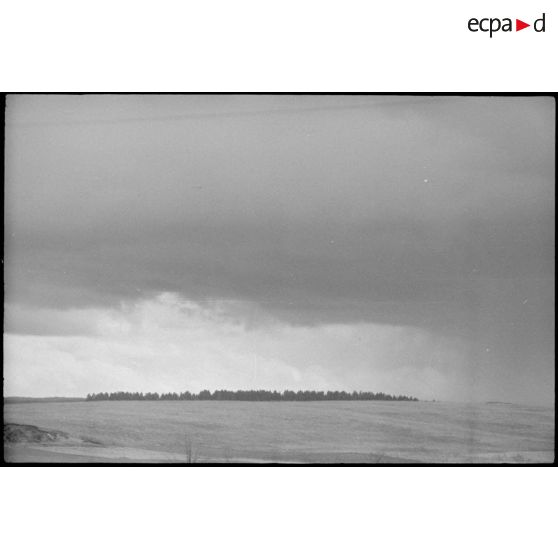 Paysage qui s'offre aux artilleurs allemands du schwere Panzer Abteilung 519.