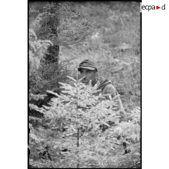 Au nord de Lepel, des fantassins allemands dans le cadre de l'opération Frühlingfest contre les partisans.