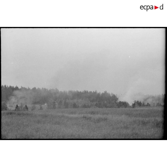 Dans la lutte contre la résistance locale, des partisans ont peut-être allumé de feux dans la forêt pour ralentir les fantassins allemands.