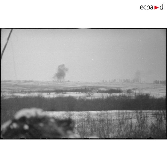 Explosion sur le champ de bataille.