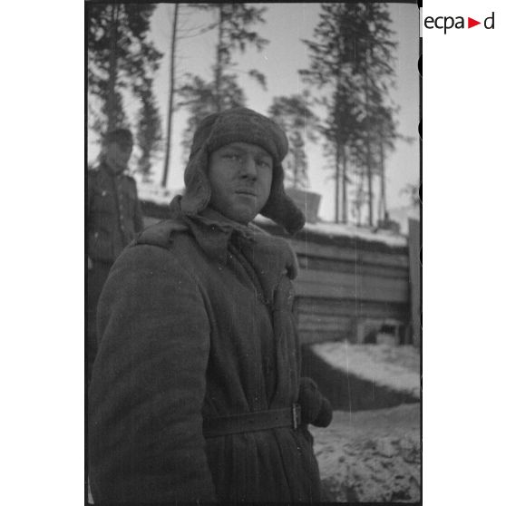 Portrait d'un prisonnier capturé par les Panzergrenadiers.