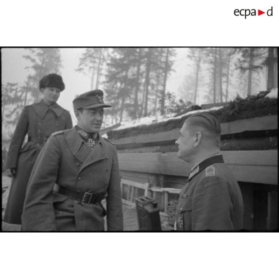 Sur le front de Witebsk, le général (Generalmajor) Mortimer von Kessel, commandant la 20e division blindée allemande (20.Panzer-Division).