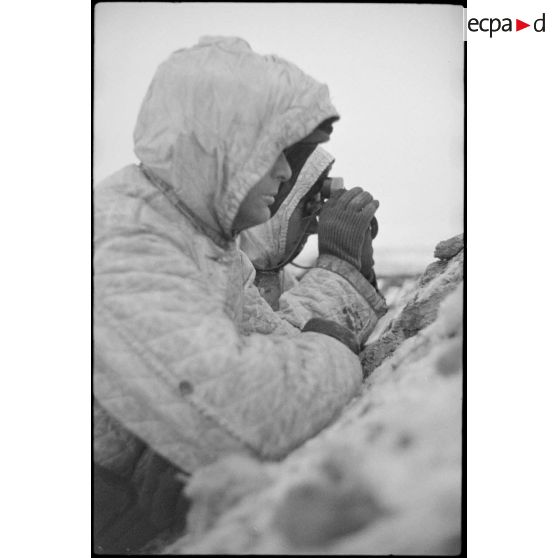 Un poste d'observation de fantassins de l'armée de l'air allemande.