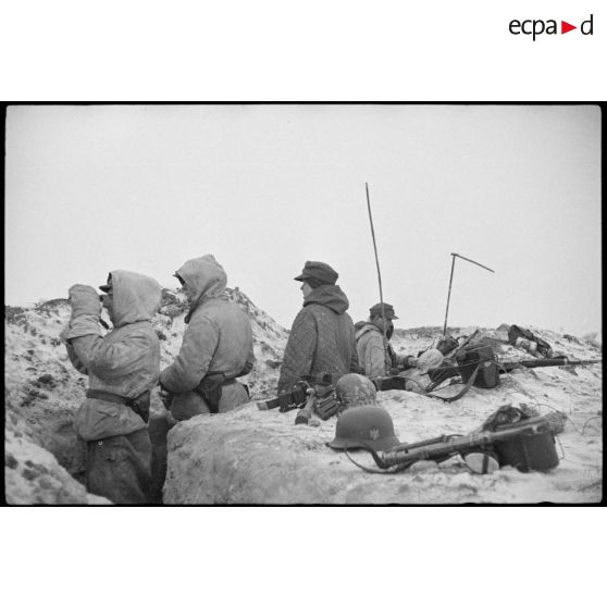 Un poste d'observation de fantassins de l'armée de l'air allemande.