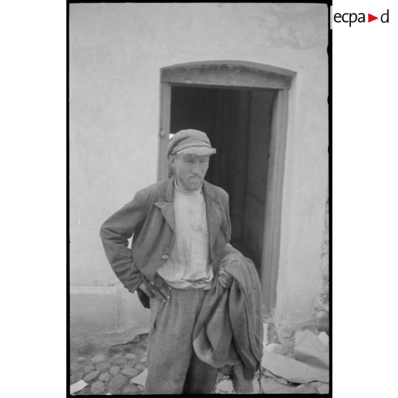 Travailleur forcé ou habitant de Švenčionys lors du départ des forces allemandes.