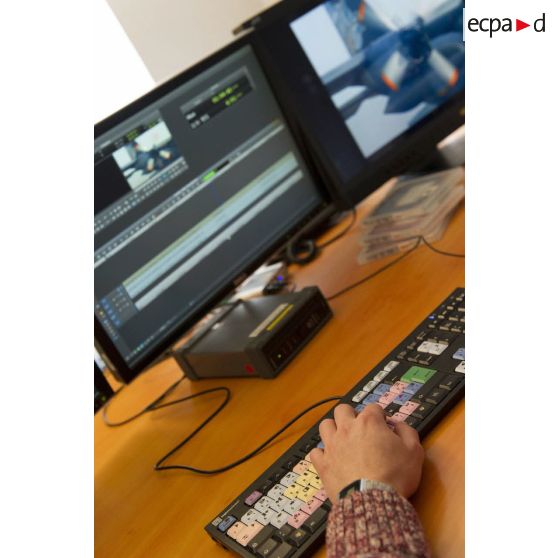 Service post-production de l'Etablissement de communication et de production audiovisuelle de la Défense.