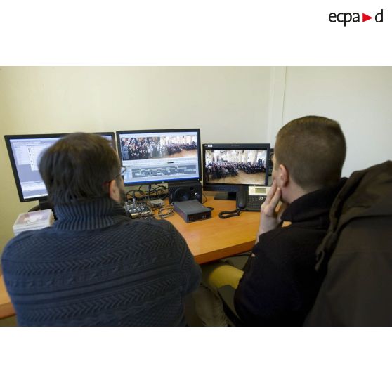 Service post-production de l'Etablissement de communication et de production audiovisuelle de la Défense.