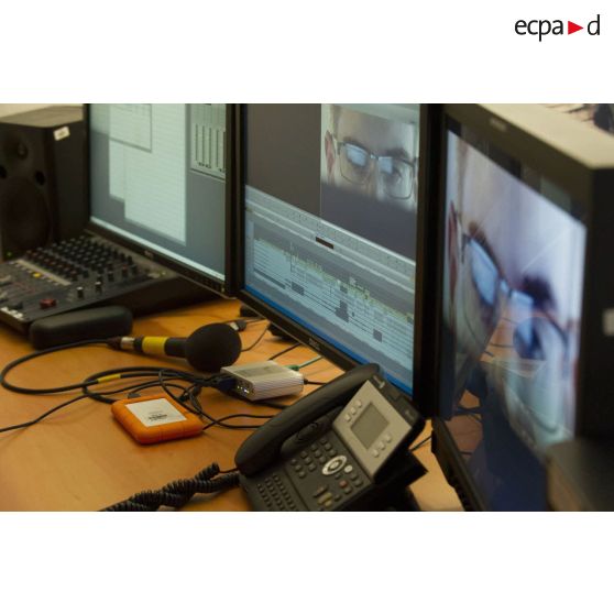 Service post-production de l'Etablissement de communication et de production audiovisuelle de la Défense.