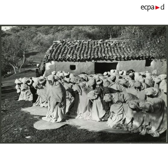 Ouled Haddada, février 1962. Plusieurs fois inclinés. [légende d'origine]