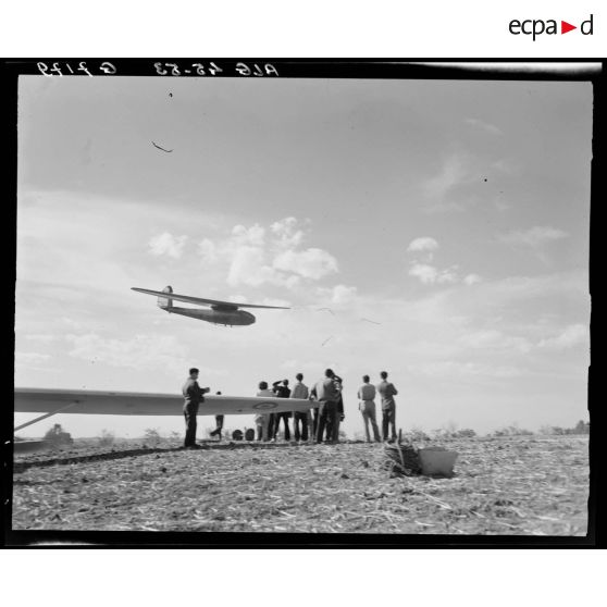 Atterrissage d'un planeur.