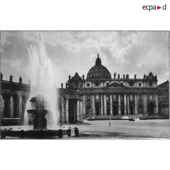 [Vatican. La place Saint-Pierre et la basilique Sainte-Pierre de Rome. Sans date.]