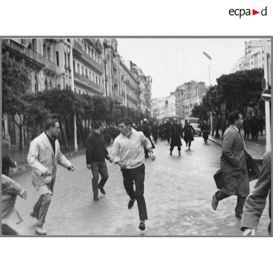 [Alger, décembre 1960. Manifestation du Front pour l'Algérie française (FAF)].