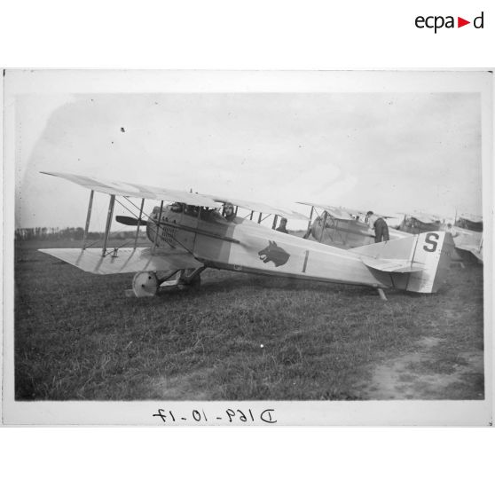 Capitaine Luc-Pupat (dans son SPAD). Août 1917, une des dernières photos. [légende d'origine]