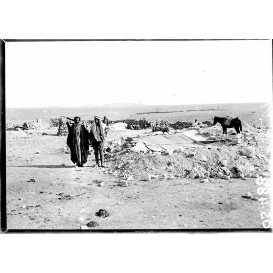 Devant Maan (Arabie). Au camp de Djaafar Pacha. [légende d'origine]