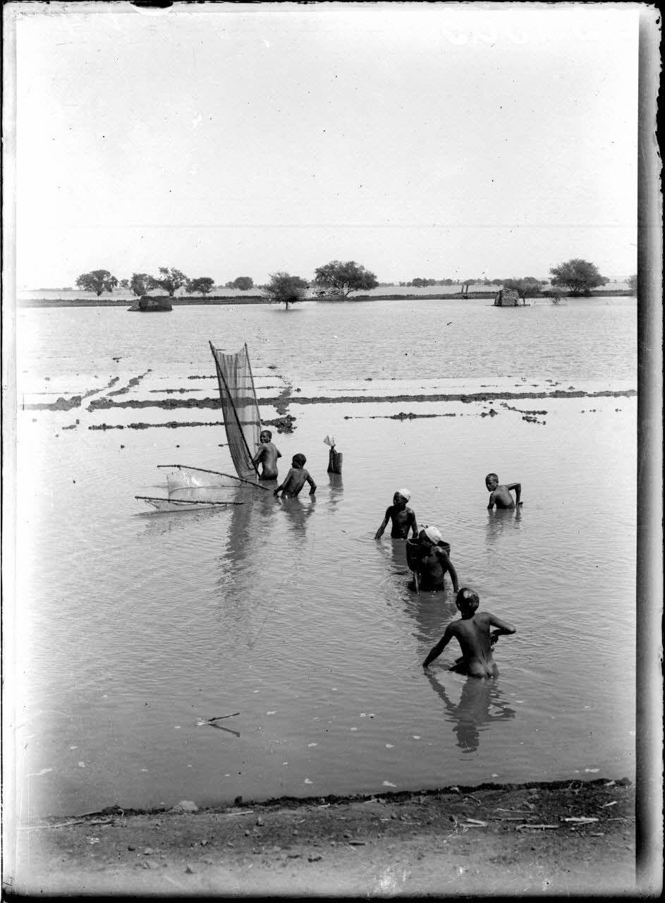 Barbachia près de Louqsor. Pêcheurs dans une plaine inondée. [légende d'origine]