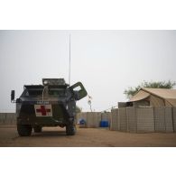 Vue des quartiers de l'équipe médicale sur le camp de Tillabéri, au Niger.