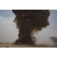 Destruction de munitions sur le polygone explosif de Gao, au Mali.