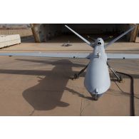 Vue de drones MQ-9 Reaper en stationnement sur la base aérienne de Niamey, au Niger.