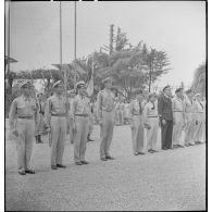 Prise d'armes à l'état-major de la 5e région aérienne (RA) à Alger.