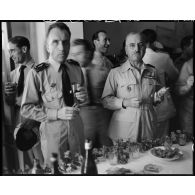 Portrait du général de corps d'armée Henry Martin à la réception d'adieux du général René Bouscat.