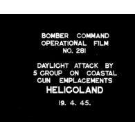 Liaisons aériennes de bombardement sur Bielefeld et l'île d'Héligoland.