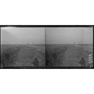 Région de st Quentin (Aisne). Le bombardement des positions de batterie française sur l'épine de Dallon. [légende d'origine]