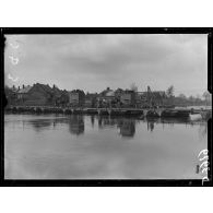 Sempigny (Oise), pont de bateaux. [légende d'origine]