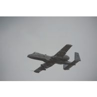 Passage d'un avion Fairchild A-10 Thunderbolt lors d'une démonstration à Pabradé, en Lituanie.
