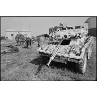 Véhicule nigérian abandonné au Liban sud.